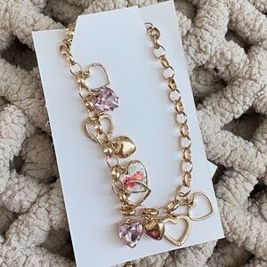 Gold Heart Charm Necklace